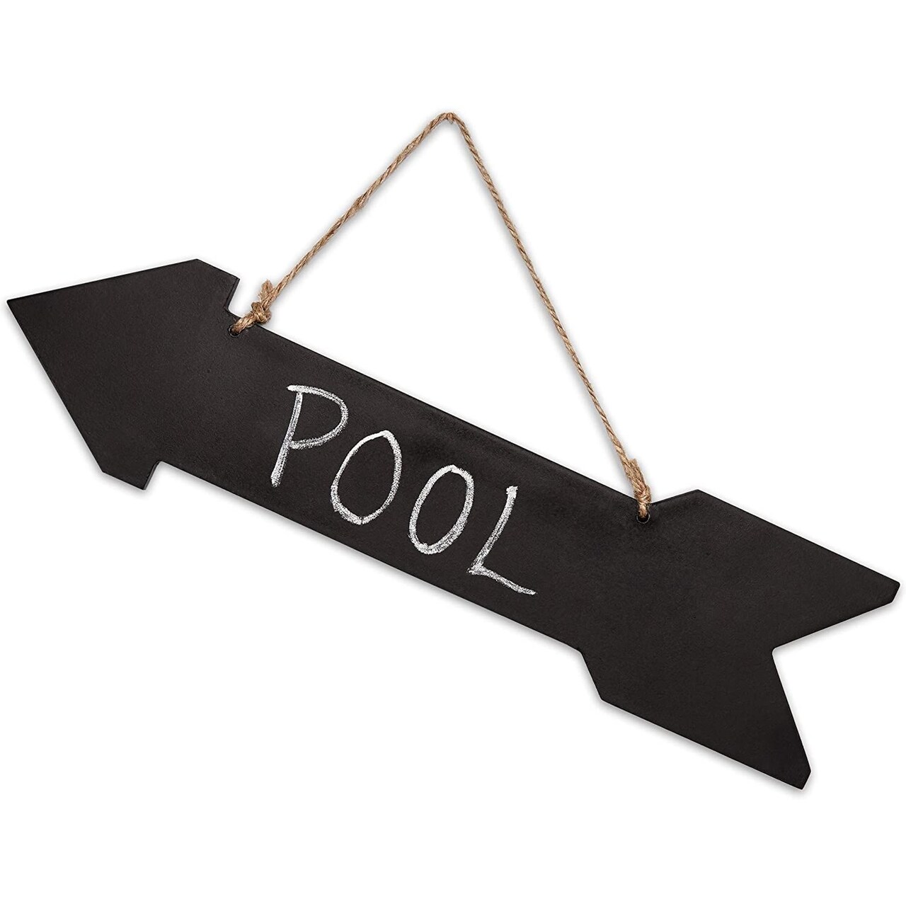 Juvale Hanging Chalkboard Directional Arrow Sign for Party and Decoration, 15.5 x 4 Inches